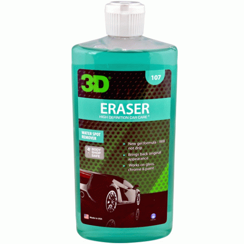 3D Eraser - Cam ve Boya için Su ve Kireç Lekesi Giderici 470 ml  - Made in USA  