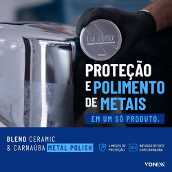 VONİXX BLEND CERAMİC & CARNAUBA METAL POLİSH – SERAMİKLİ VE CARNAUBA ÖZLÜ METAL TEMİZLEME , PARLATMA VE KORUMA CİLASI - 150 ML